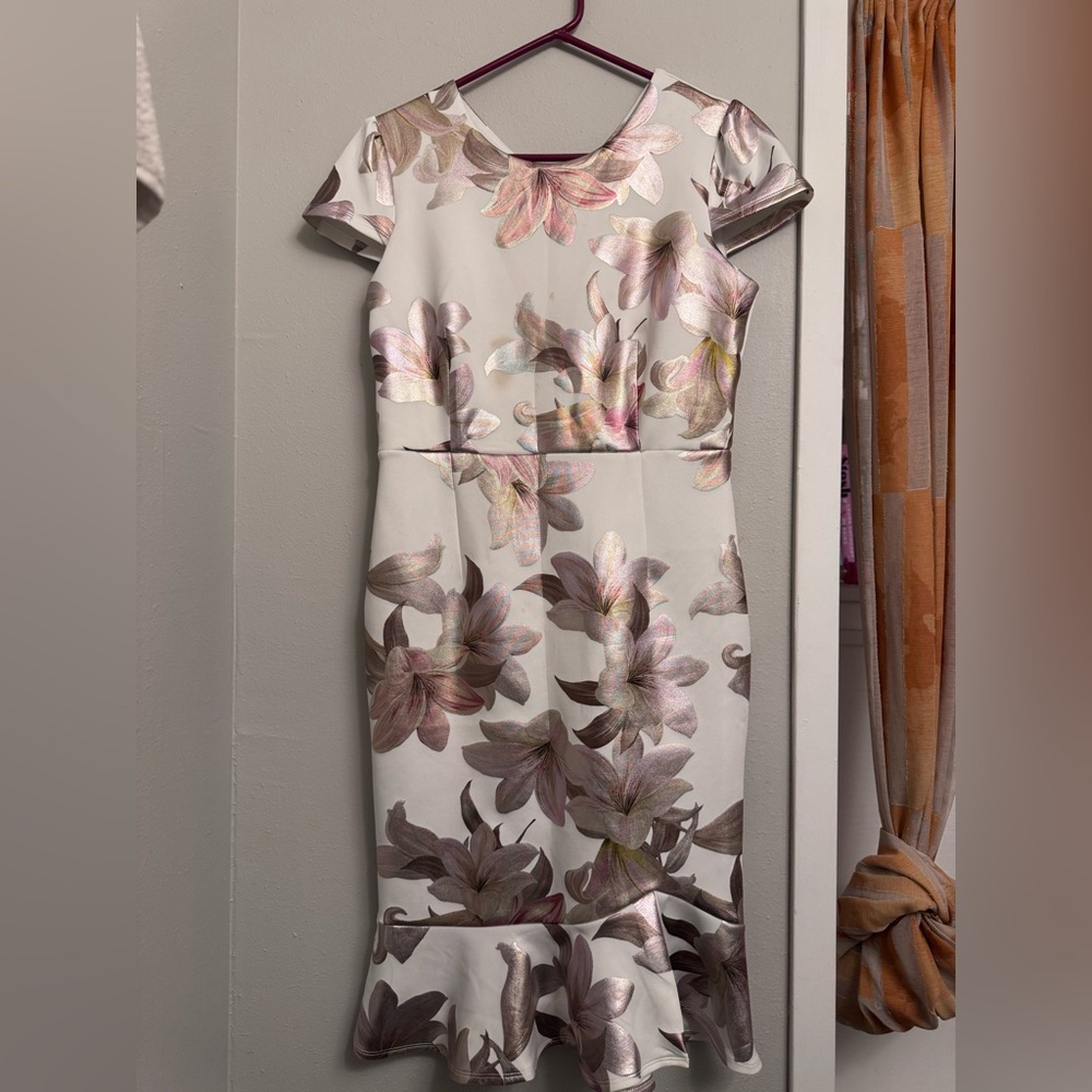 Enfocus Studio Womens Mermaid Dress Size 12 Pink Floral